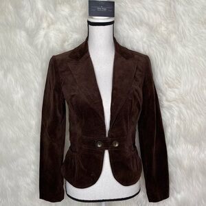 Odds N Evens Brown Corduroy Blazer Jacket Size 7